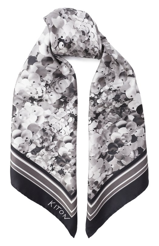 Шелковый платок Kiton D53754K0530H05 Серый D53754K0530H05