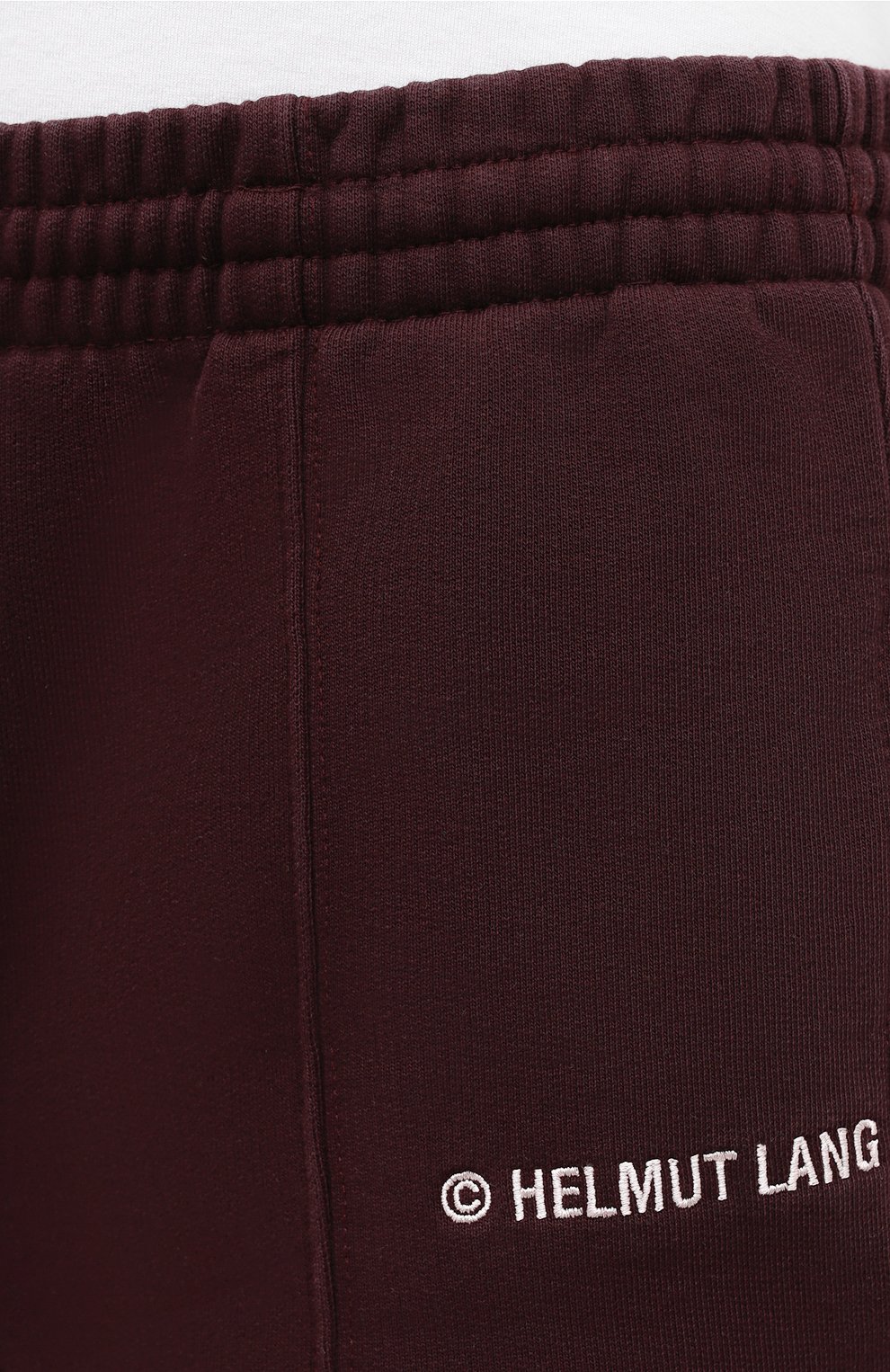 Хлопковые джоггеры HELMUT LANG бордового цвета по цене 19950 руб., арт. K10DW209, фото 5 Хлопковые джоггеры HELMUT LANG, арт. K10DW209, фото 5