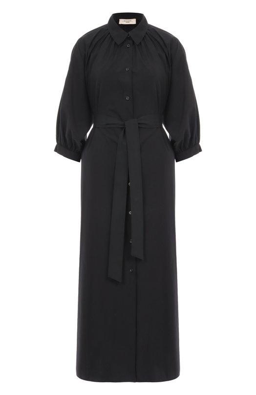 Хлопковое платье Weekend Max Mara CAT0NE Чёрный CAT0NE