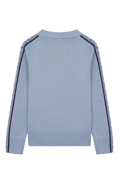 Хлопковый кардиган EMPORIO ARMANI голубого цвета по цене 17250 руб., арт. EB001218/AF23410, фото 2 Хлопковый кардиган EMPORIO ARMANI, арт. EB001218/AF23410, фото 2