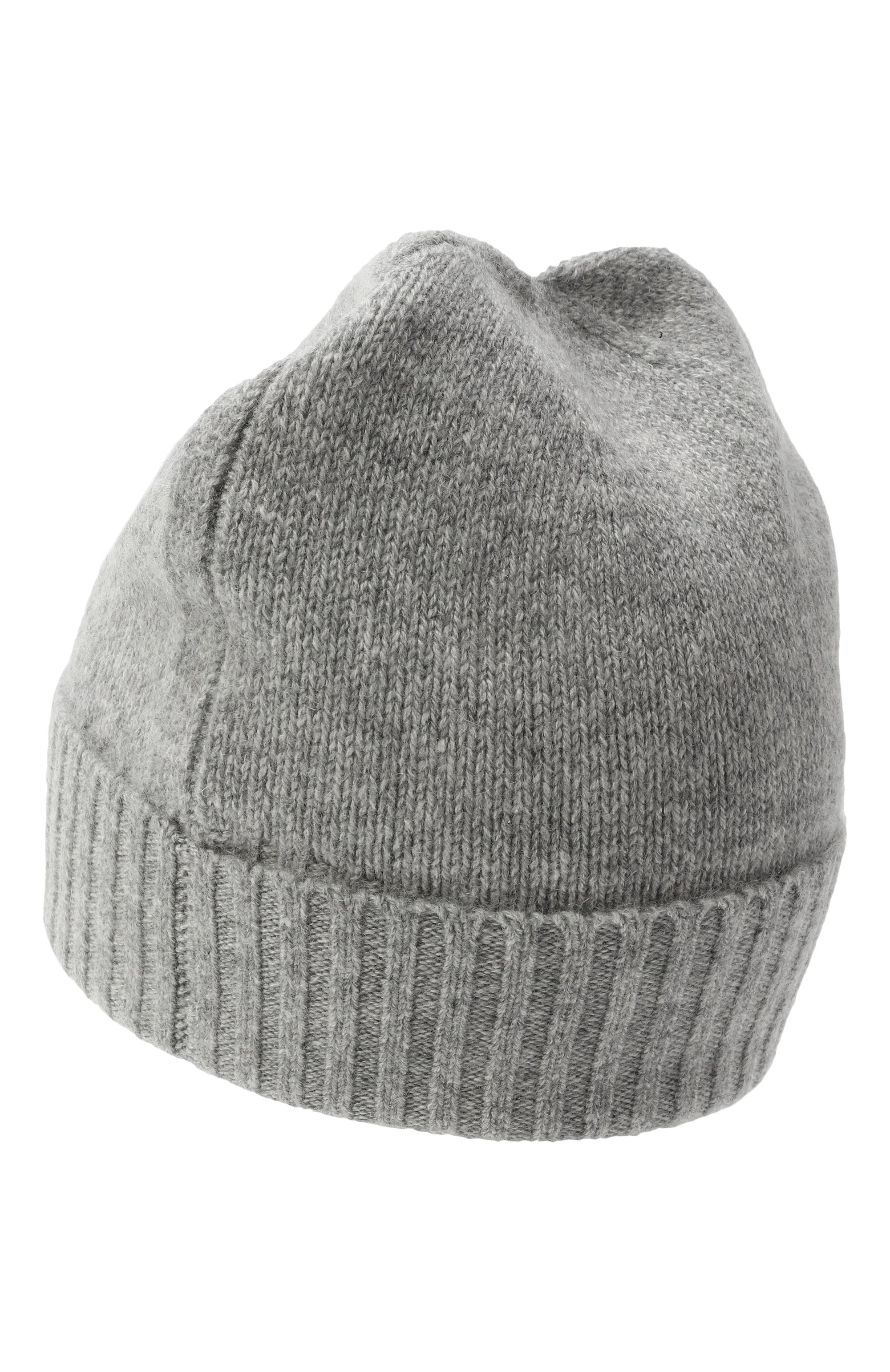 Кашемировая шапка ALLUDE серого цвета по цене 15100 руб., арт. 255/11245, фото 2 Кашемировая шапка ALLUDE, арт. 255/11245, фото 2