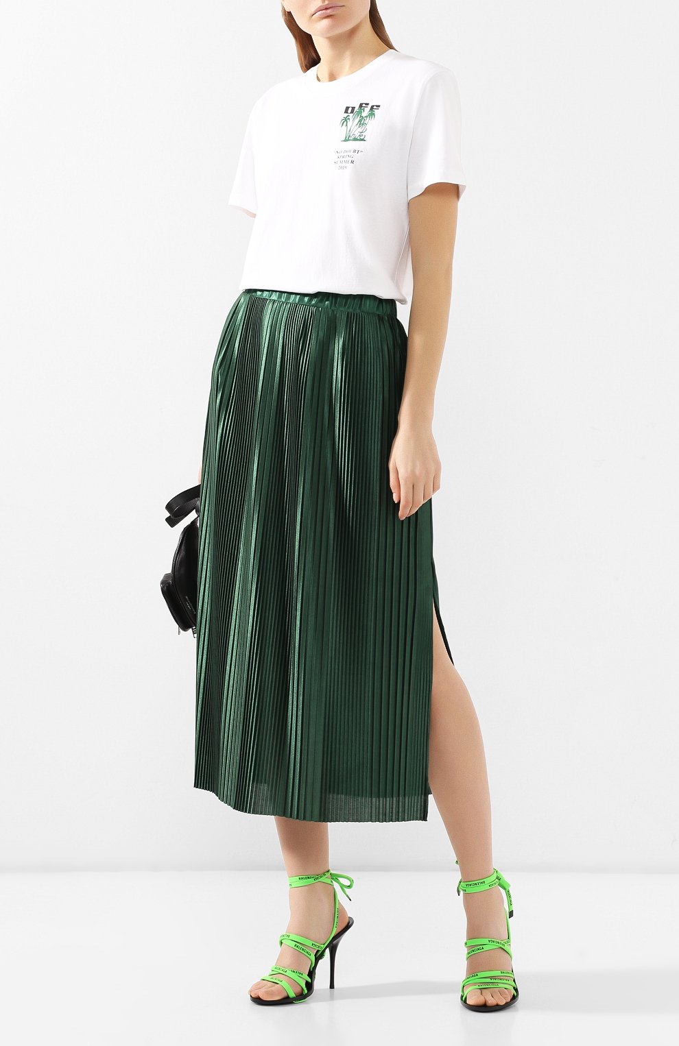 Хлопковая футболка OFF-WHITE белого цвета по цене 19250 руб., арт. 0WAA049R19B070450140, фото 2 Хлопковая футболка OFF-WHITE, арт. 0WAA049R19B070450140, фото 2