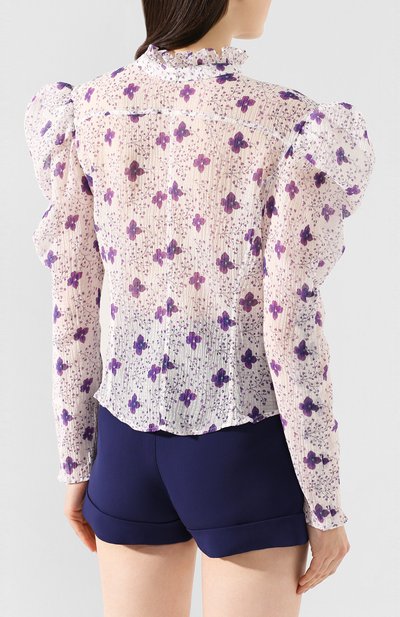Блузка из смеси хлопка и шелка ISABEL MARANT разноцветного цвета по цене 45800 руб., арт. HT1621-20P024I/EMSLEY, фото 4 Блузка из смеси хлопка и шелка ISABEL MARANT, арт. HT1621-20P024I/EMSLEY, фото 4