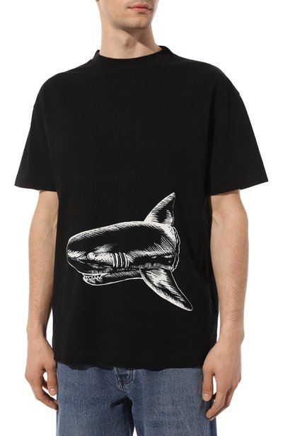 Хлопковая футболка PALM ANGELS, арт. PMAA001S23JER0011003, фото 3