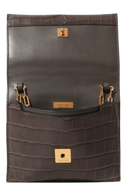 Сумка Icon small из кожи крокодила Tom Ford L0767T/CSY Серый  L0767T/CSY Фото 6