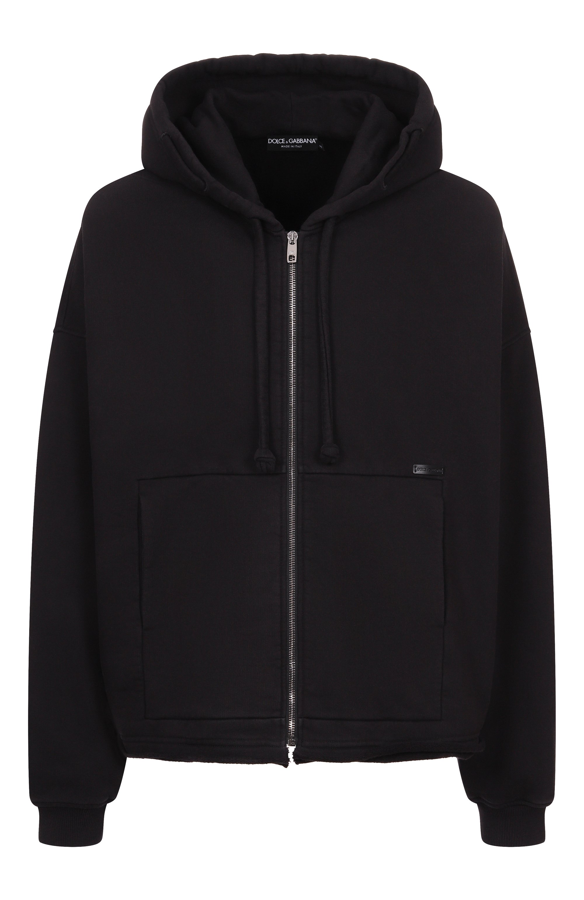 Хлопковая толстовка DOLCE & GABBANA черного цвета по цене 99950 руб., арт. G9BVJT/G7PLA, фото 1 Хлопковая толстовка DOLCE & GABBANA, арт. G9BVJT/G7PLA, фото 1