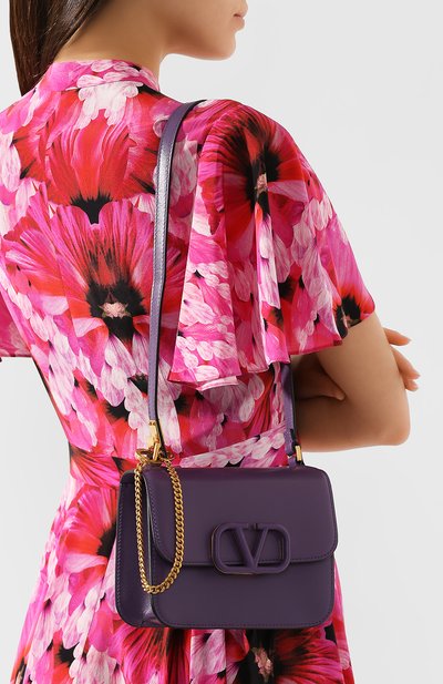 Сумка vsling small VALENTINO фиолетового цвета по цене 259500 руб., арт. TW2B0F01/HFB, фото 2 Сумка vsling small VALENTINO, арт. TW2B0F01/HFB, фото 2