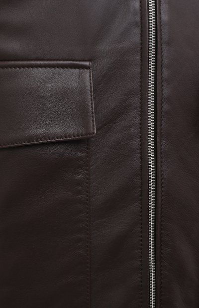 Кожаный бомбер с подкладкой из овчины ZILLI, арт. MAU-GALIE-01763/0001, фото 5