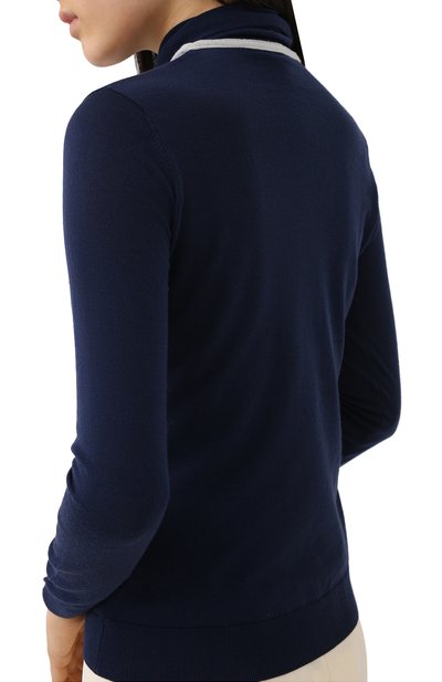 Шерстяной пуловер GIORGIO ARMANI синего цвета по цене 93150 руб., арт. 6HAMB1/AMB4Z, фото 4 Шерстяной пуловер GIORGIO ARMANI, арт. 6HAMB1/AMB4Z, фото 4