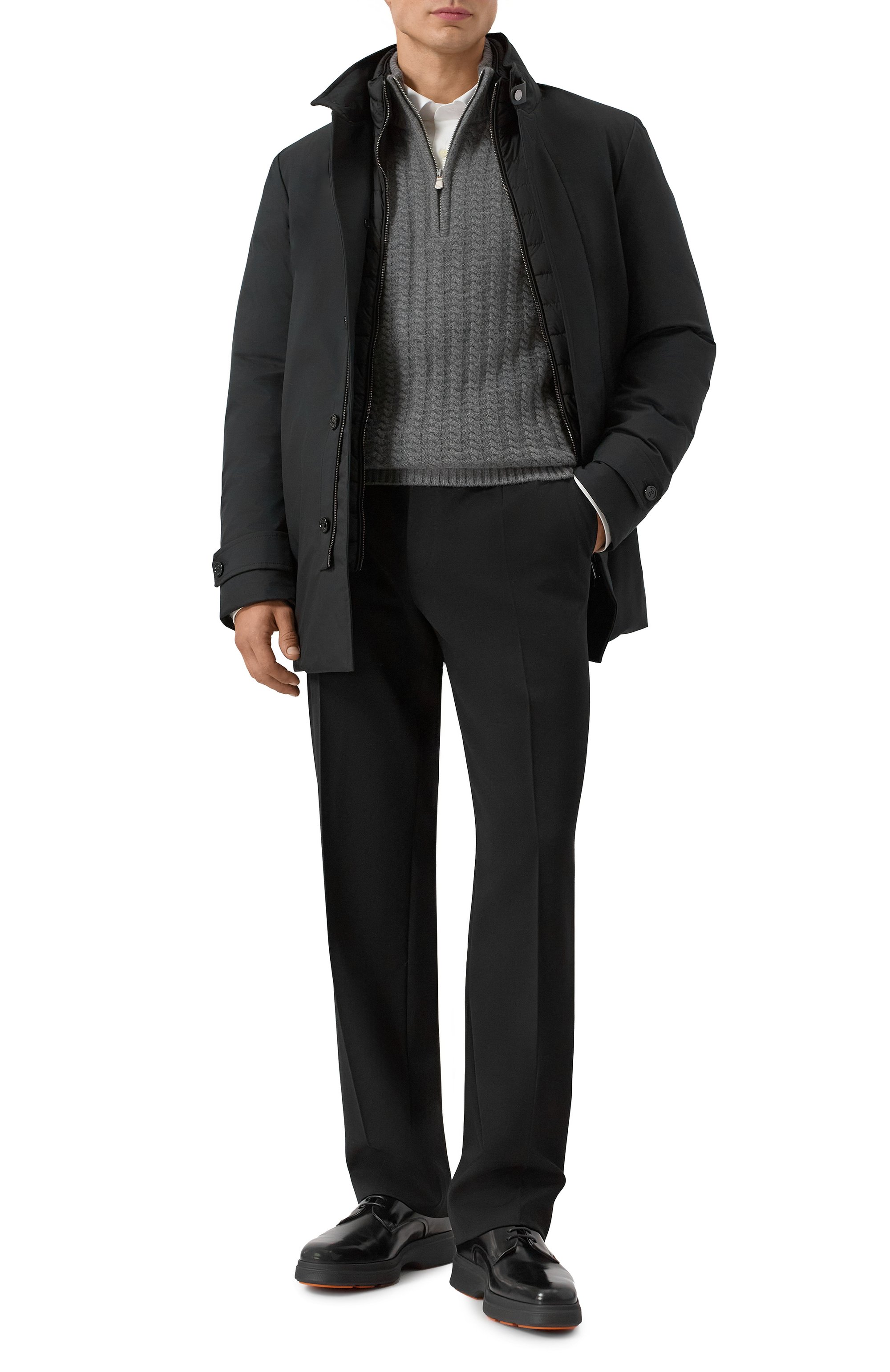 Кожаные дерби easy nova SANTONI, арт. MGEG19165NEAXNTG, фото 2