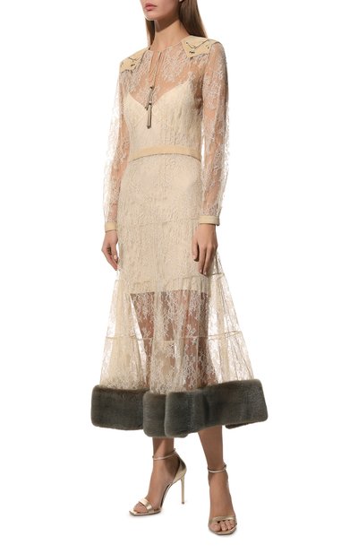 Платье с отделкой из меха норки YANA DRESS, арт. 1-23/8-144-КП151МН, фото 3