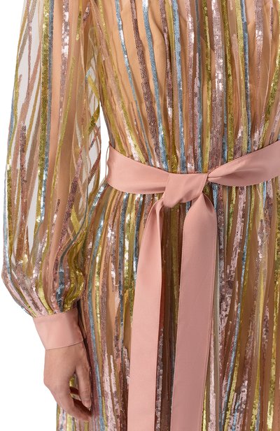 Платье с отделкой пайетками ELIE SAAB, арт. D1018NR26/YA060, фото 4
