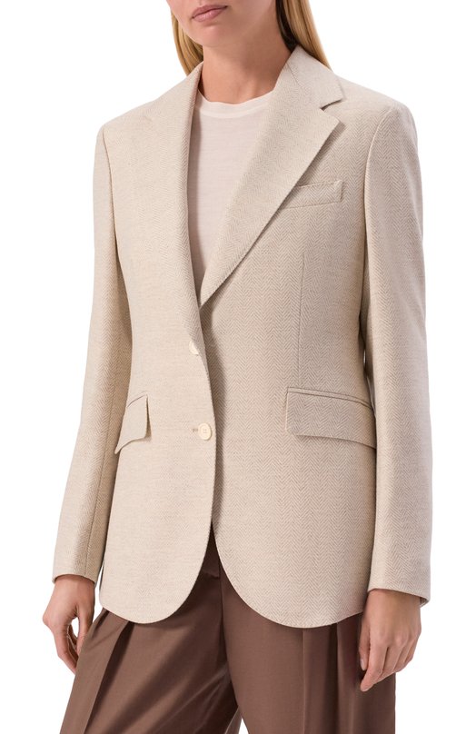 Шерстяной жакет MVST SDG200/S0730801 Бежевый  SDG200/S0730801 Фото 3