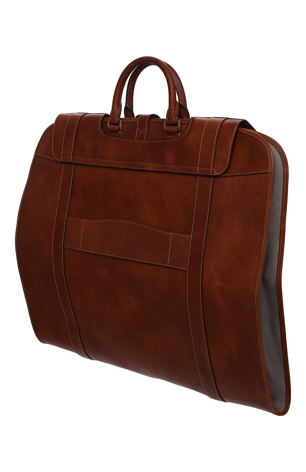 Кожаный кофр BRUNELLO CUCINELLI коричневого цвета по цене 345500 руб., арт. MBZIU351, фото 2 Кожаный кофр BRUNELLO CUCINELLI, арт. MBZIU351, фото 2