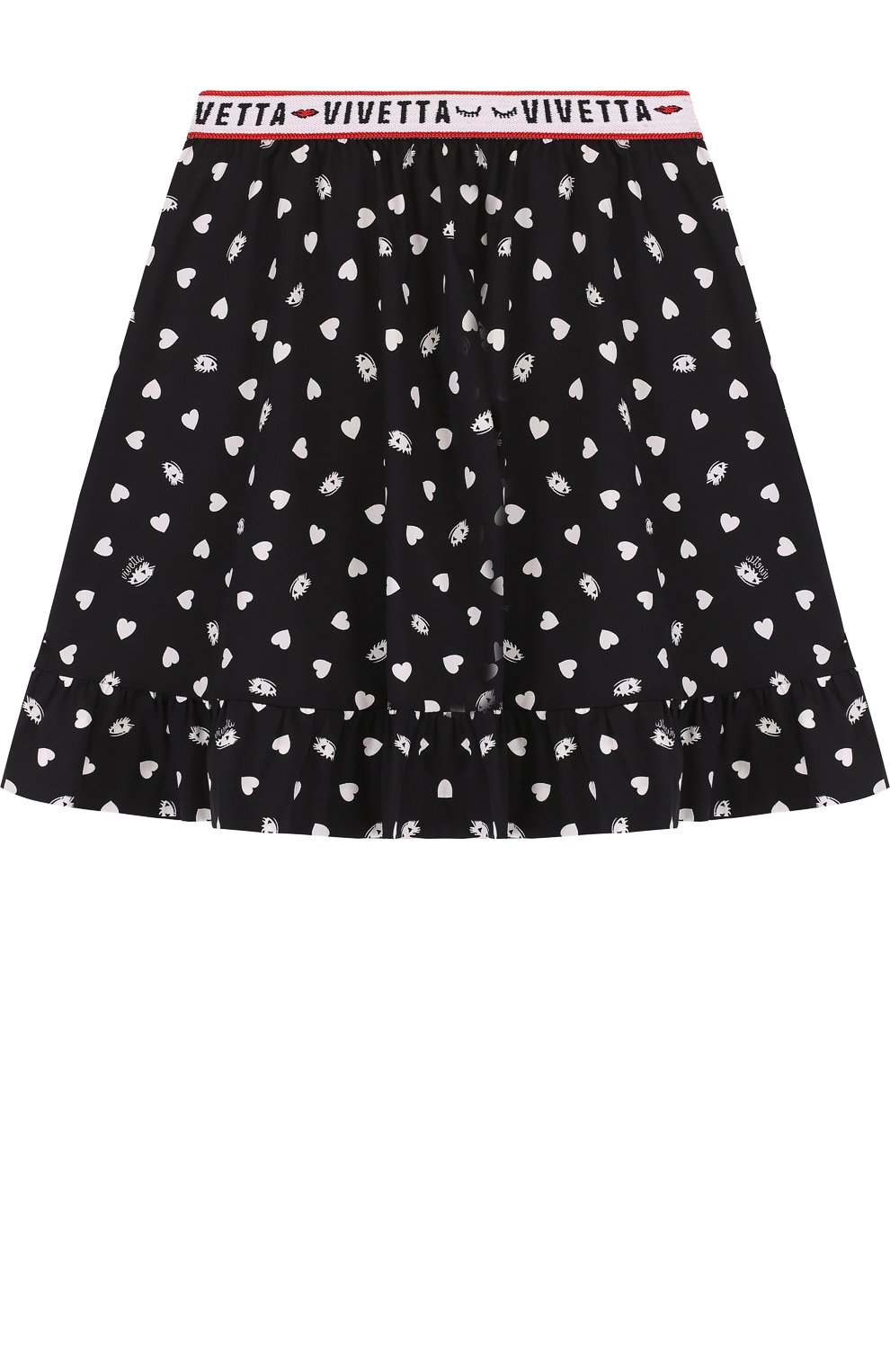 Хлопковая юбка свободного кроя с принтом и эластичным поясом VIVETTA, арт. 81 VB420/VIC, фото 1