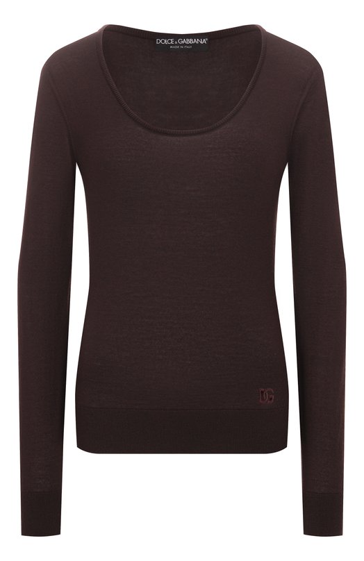Кашемировый пуловер Dolce & Gabbana FXXAFZ/JBW0P Коричневый FXXAFZ/JBW0P