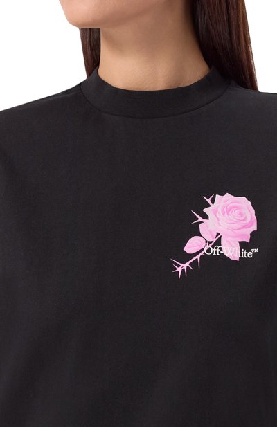 Хлопковая футболка OFF-WHITE, арт. 0WAA089S25JER0011001, фото 5