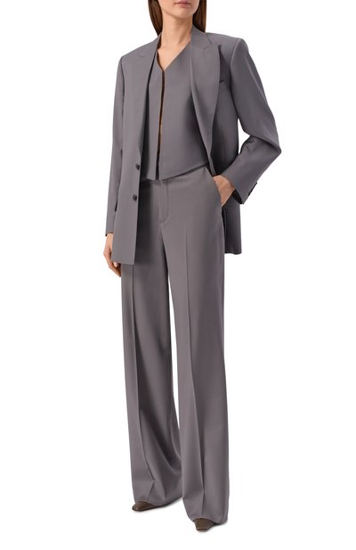 Шерстяные брюки ARMARIUM серого цвета по цене 96550 руб., арт. ARMFWP040/W032, фото 2 Шерстяные брюки ARMARIUM, арт. ARMFWP040/W032, фото 2