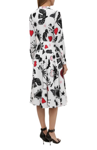 Шелковое платье ALEXANDER MCQUEEN, арт. 666964/QCAE0, фото 4