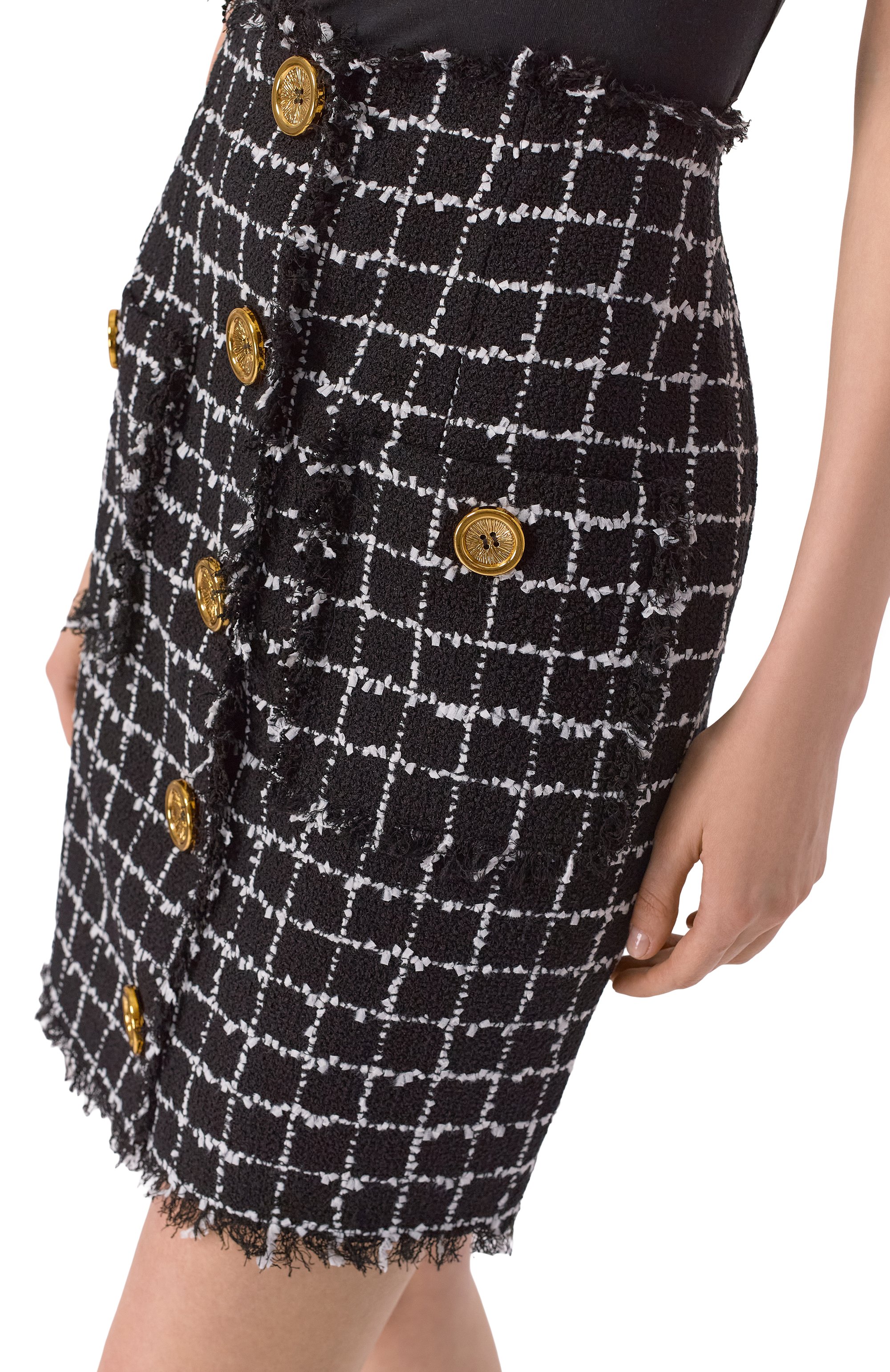 Твидовая юбка BALMAIN, арт. GF1LC885/XL62, фото 5