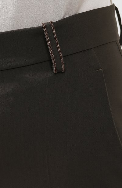 Шерстяные брюки со стрелками BRUNELLO CUCINELLI, арт. MA105P6673, фото 5