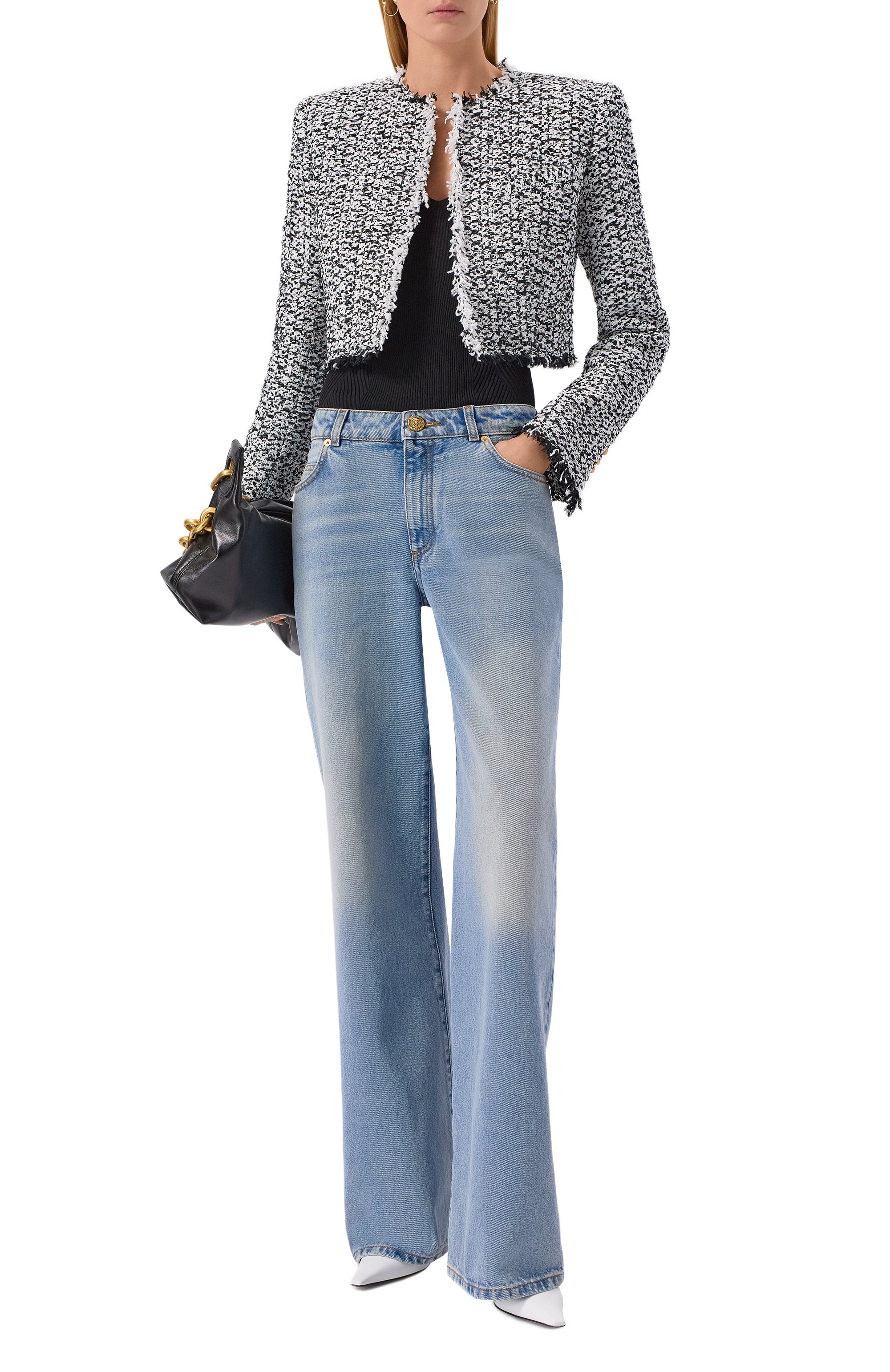 Джинсы BALMAIN голубого цвета по цене 117500 руб., арт. FF0MI051/DF97, фото 2 Джинсы BALMAIN, арт. FF0MI051/DF97, фото 2