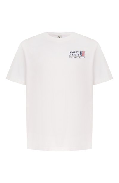 Мужская хлопковая футболка SPORTY AND RICH, арт. T0119710431WH01