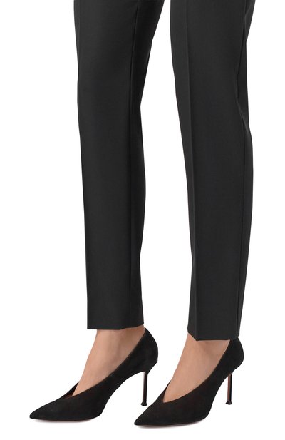 Замшевые туфли voltaire 85 AQUAZZURA черного цвета по цене 99100 руб., арт. VTRMIDP0-SUE-000, фото 2 Замшевые туфли voltaire 85 AQUAZZURA, арт. VTRMIDP0-SUE-000, фото 2