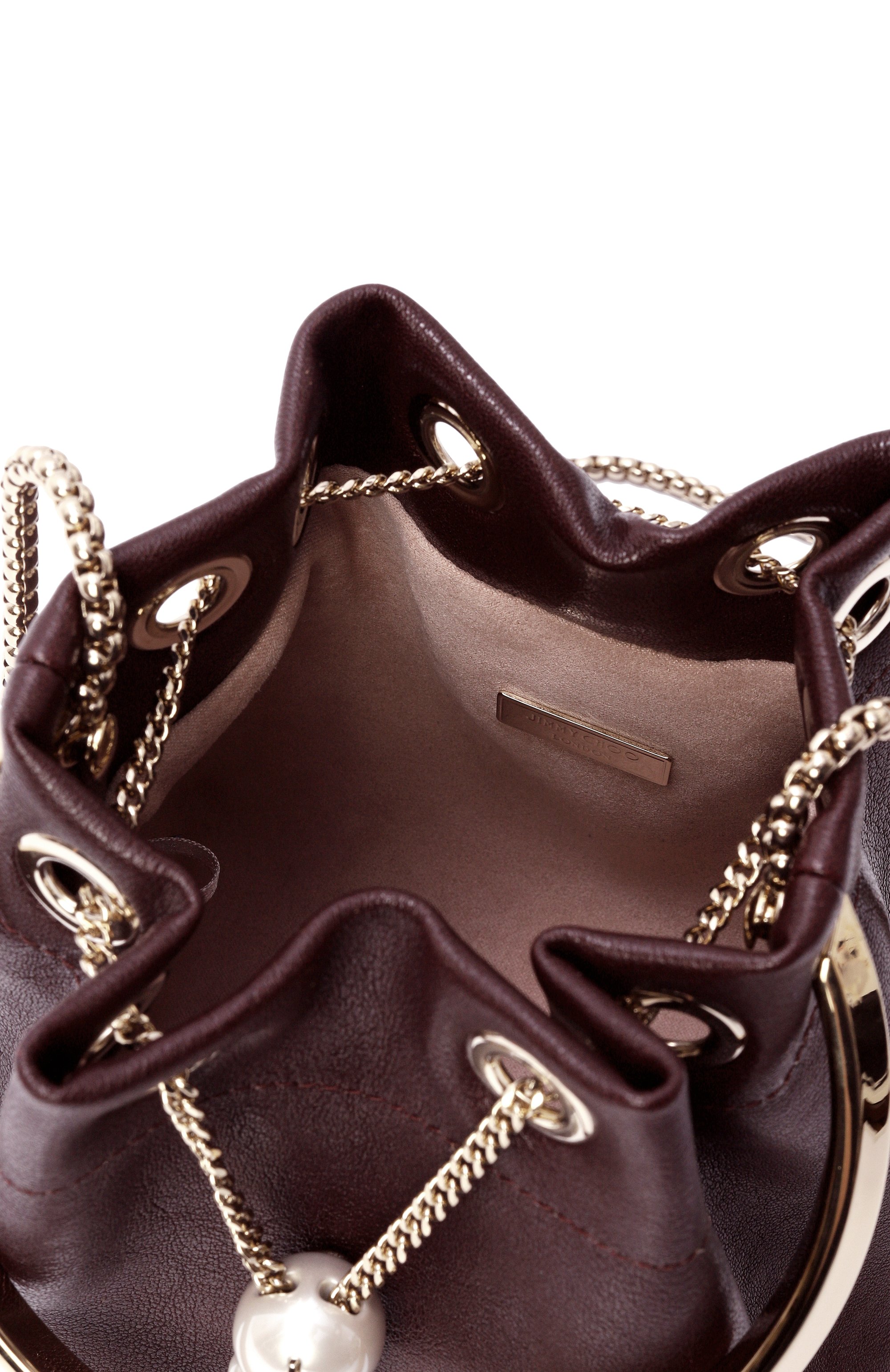 Сумка bon bon JIMMY CHOO бордового цвета по цене 131500 руб., арт. B0N B0N/TYT, фото 5 Сумка bon bon JIMMY CHOO, арт. B0N B0N/TYT, фото 5