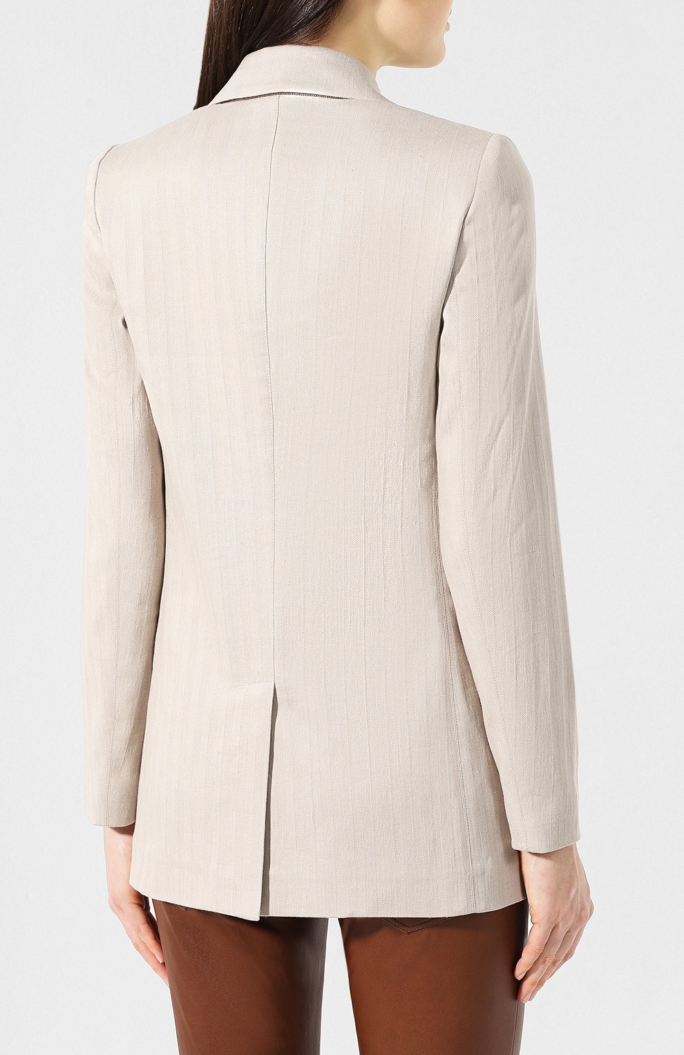 Жакет из смеси хлопка и льна  BRUNELLO CUCINELLI, арт. MF5788443, фото 4