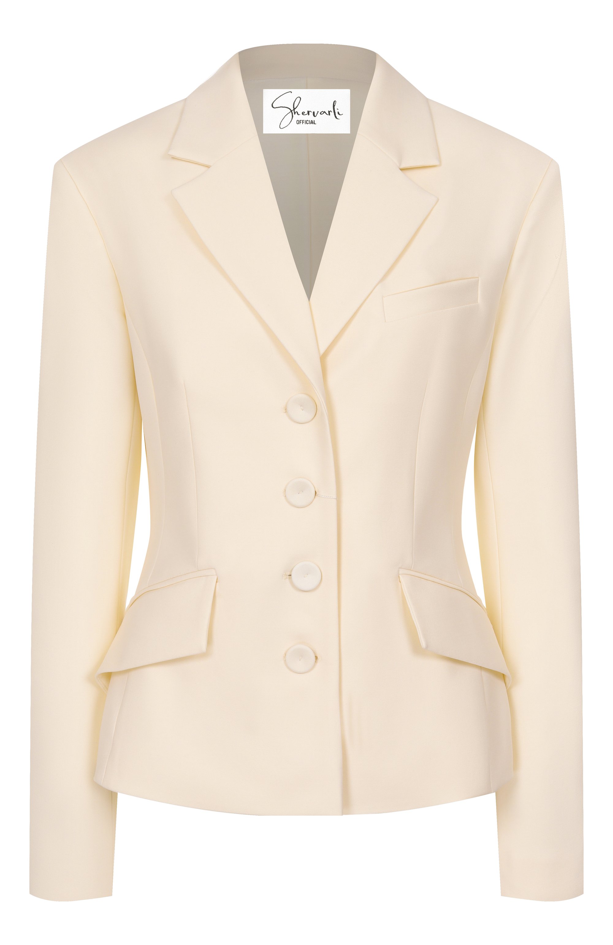 Шерстяной жакет SHERVARLI кремового цвета по цене 115000 руб., арт. JA26-0024, фото 1 Шерстяной жакет SHERVARLI, арт. JA26-0024, фото 1