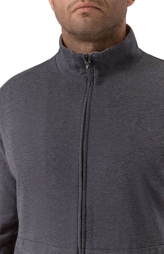 Хлопковая толстовка Canali T0854UB/MJ02137 Серый  T0854UB/MJ02137 Фото 5
