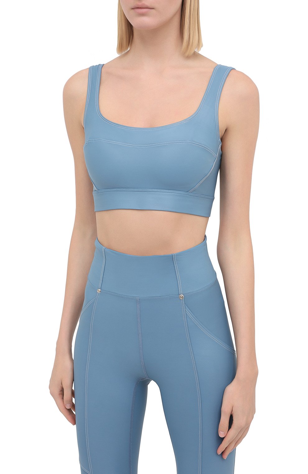 Топ HEROINE SPORT голубого цвета по цене 9975 руб., арт. HS-1-031/SUMMER 2020, фото 3 Топ HEROINE SPORT, арт. HS-1-031/SUMMER 2020, фото 3