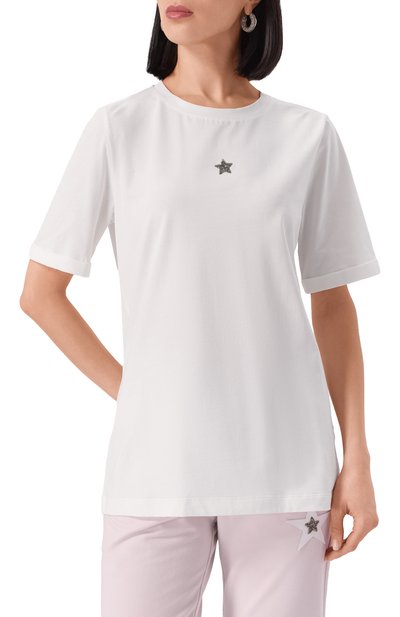 Хлопковая футболка LORENA ANTONIAZZI, арт. TS24/9999, фото 3