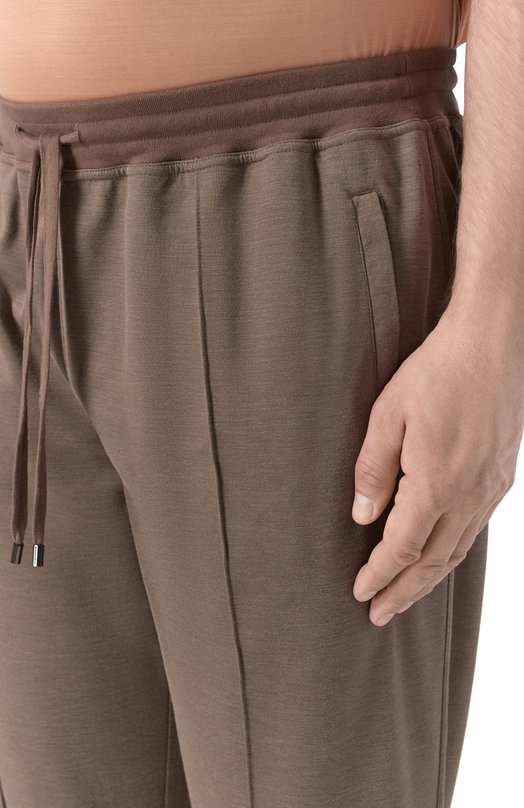 Брюки из шелка и хлопка Stefano Ricci K919072P3D/T26206 Коричневый  K919072P3D/T26206 Фото 5