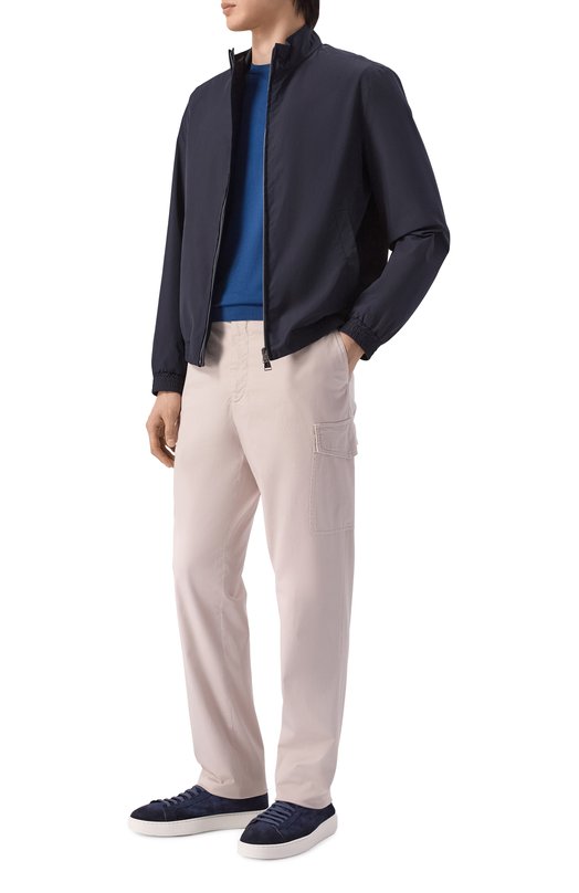 Хлопковый джемпер Andrea Campagna GC1MC/SI18R Синий  GC1MC/SI18R Фото 2