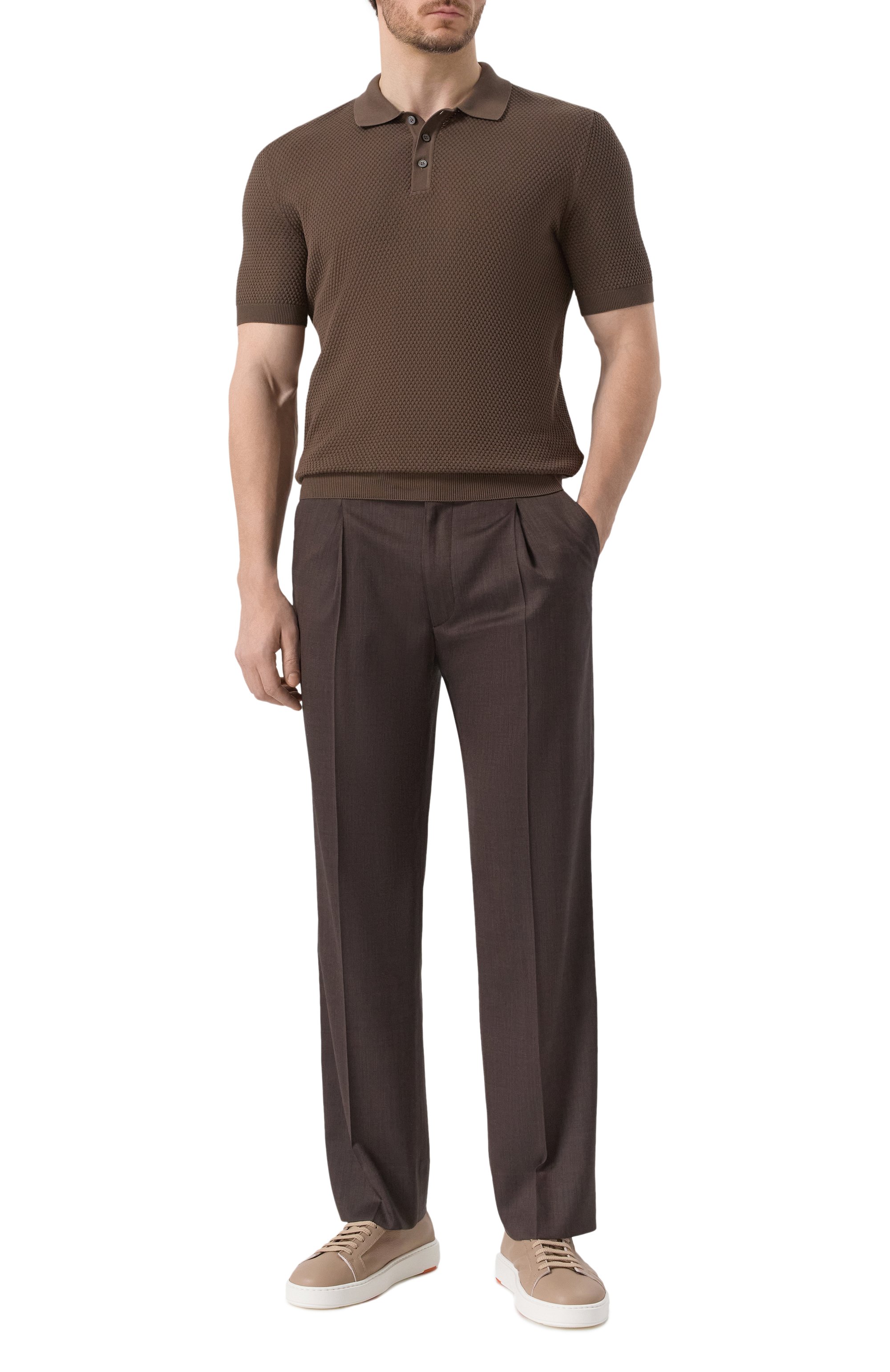 Кожаные кеды cleanic SANTONI, арт. MBCG21571BARCMMD, фото 2