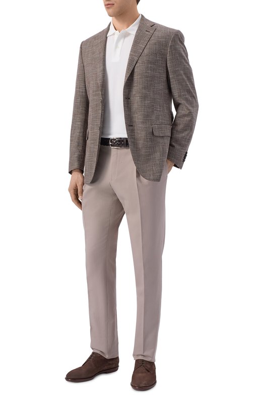 Пиджак из шерсти и шелка Corneliani 27X008/2716509 Коричневый  27X008/2716509 Фото 2