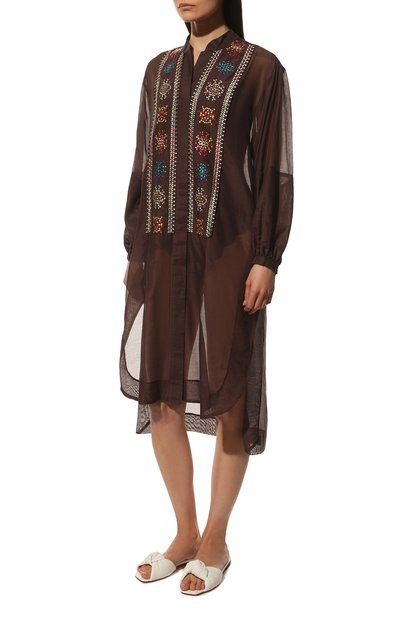 Туника из хлопка и шелка LILA EUGENIE, арт. 2207 MIDI, фото 3
