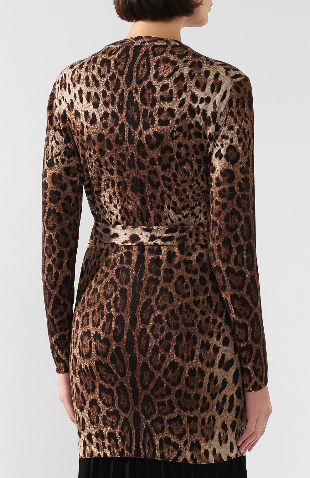 Шерстяной кардиган DOLCE & GABBANA леопардового цвета по цене 243500 руб., арт. FX560T/JAHHG, фото 4 Шерстяной кардиган DOLCE & GABBANA, арт. FX560T/JAHHG, фото 4