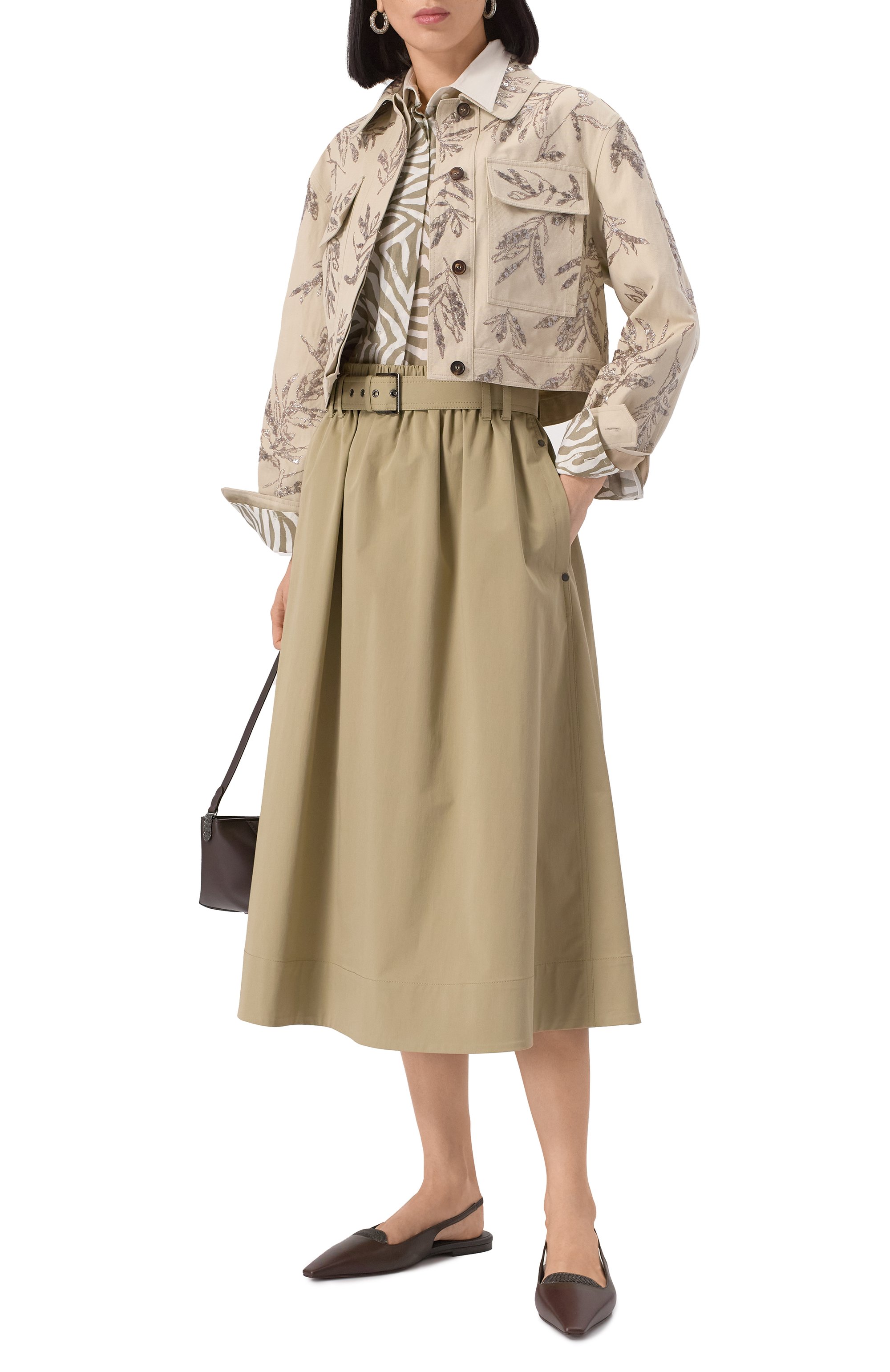 Рубашка из хлопка и шелка BRUNELLO CUCINELLI, арт. MQ996RA406, фото 2