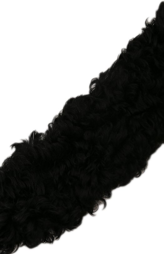 Меховой шарф из овчины DROMe Чёрный, фото 3