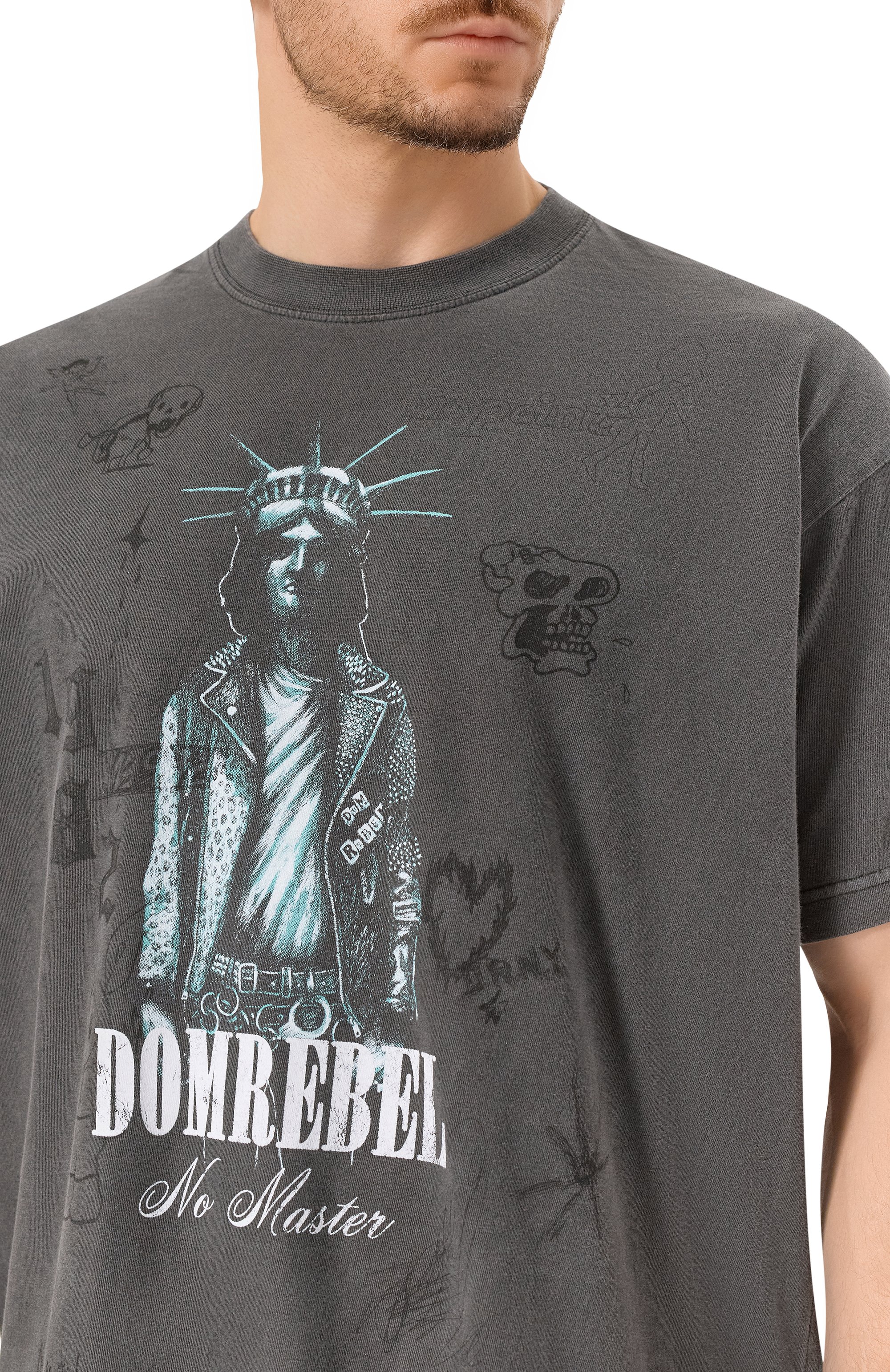 Хлопковая футболка DOMREBEL, арт. M G0THAM, фото 5