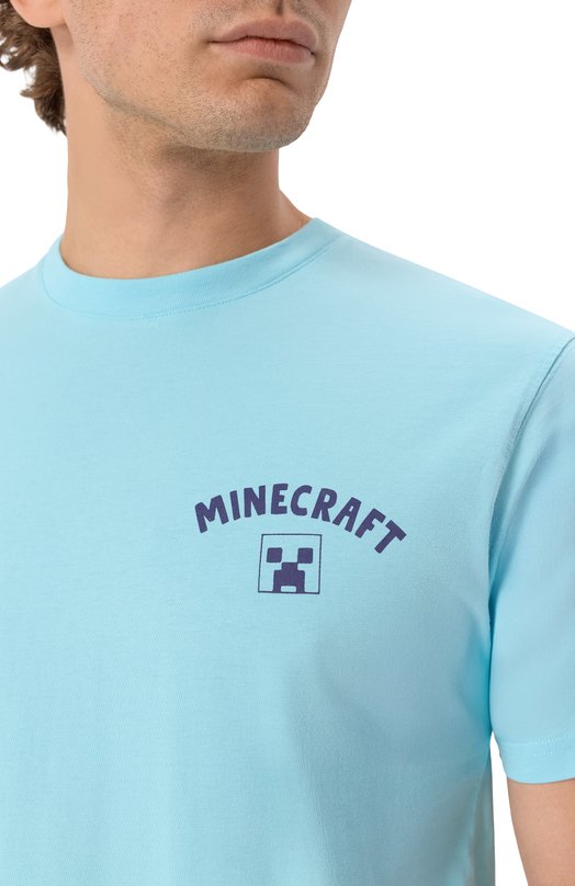 Хлопковая футболка MC2 Saint Barth STBM TSHIRT MAN/04574H Голубой  STBM TSHIRT MAN/04574H Фото 5