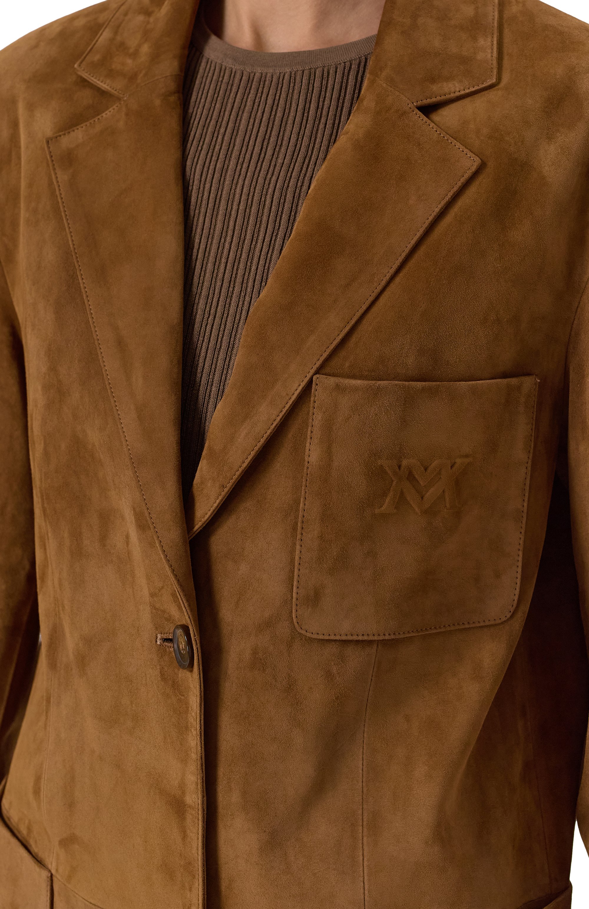 Замшевый жакет VENERA M. коричневого цвета по цене 216300 руб., арт. MYT-162/S, фото 5 Замшевый жакет VENERA M., арт. MYT-162/S, фото 5