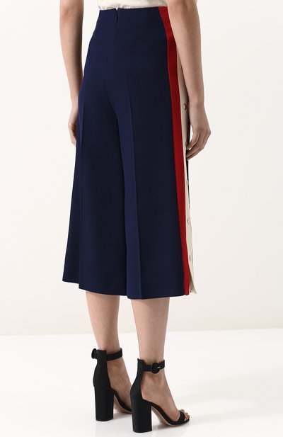 Укороченные брюки из смеси шелка и шерсти GUCCI, арт. 494476/ZHM18, фото 4