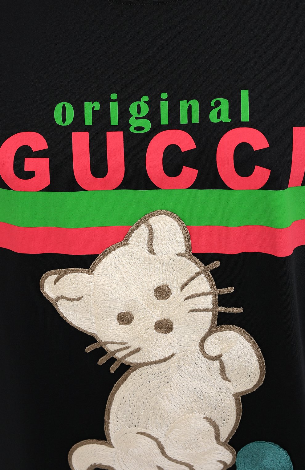 Хлопковая футболка GUCCI черного цвета по цене 46050 руб., арт. 615044/XJCRG, фото 5 Хлопковая футболка GUCCI, арт. 615044/XJCRG, фото 5