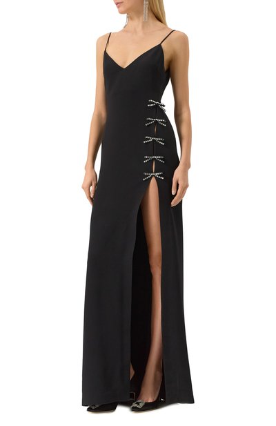 Платье с отделкой стразами ELIE SAAB черного цвета по цене 399500 руб., арт. D0533, фото 3 Платье с отделкой стразами ELIE SAAB, арт. D0533, фото 3