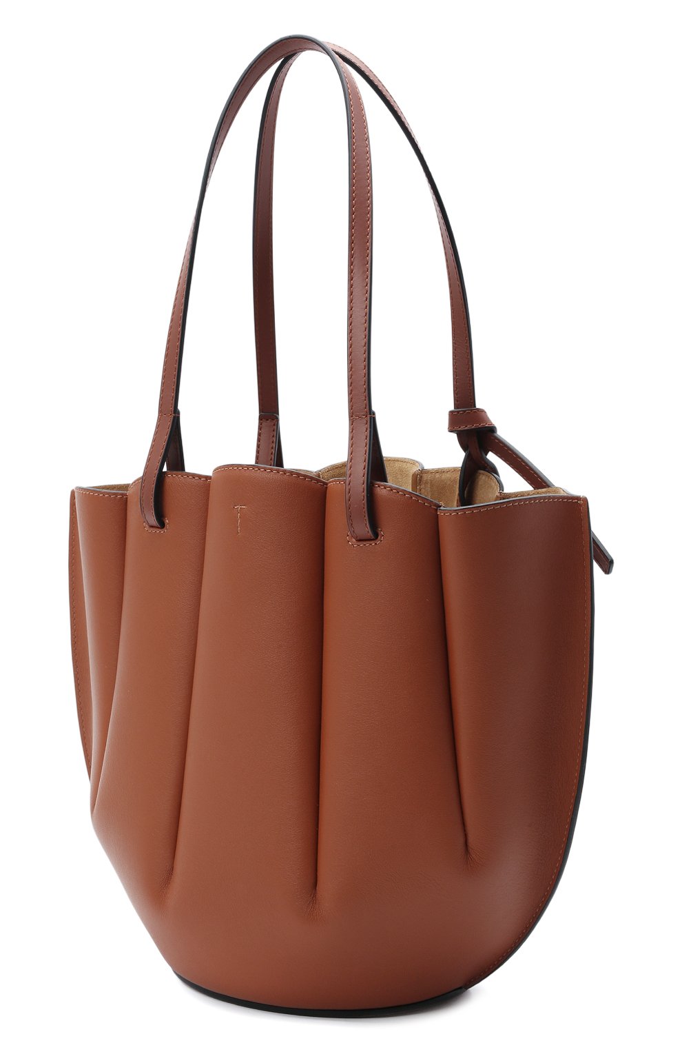 Сумка-тоут shell small LOEWE коричневого цвета по цене 219500 руб., арт. A657T33X02, фото 3 Сумка-тоут shell small LOEWE, арт. A657T33X02, фото 3