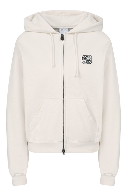 Хлопковая толстовка VETEMENTS WE76ZU528V/1302 M0LLET0N Кремовый WE76ZU528V/1302 M0LLET0N
